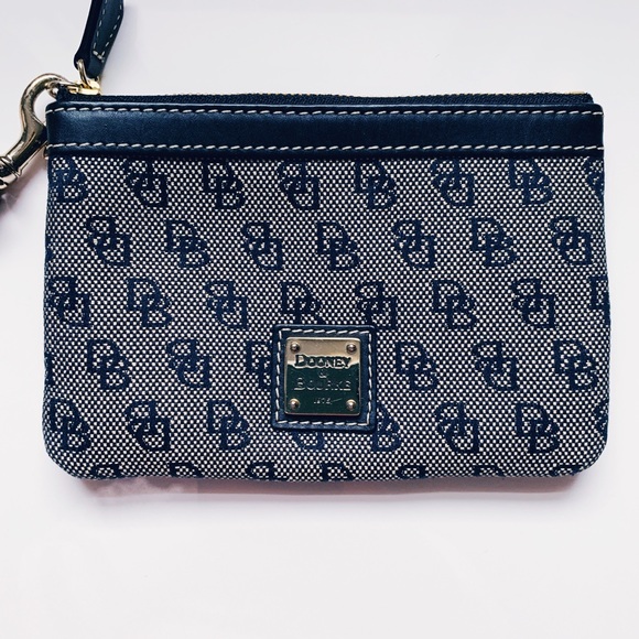 Dooney & Bourke Handbags - Dooney & Bourke DB Logo Monogram Black Canvas Coin